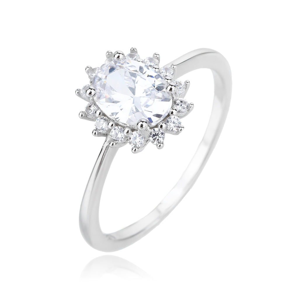 טבעת כסף שמש משובצת ZSI449-1