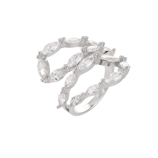 טבעת כסף חובקת משובצת KSI6015-1