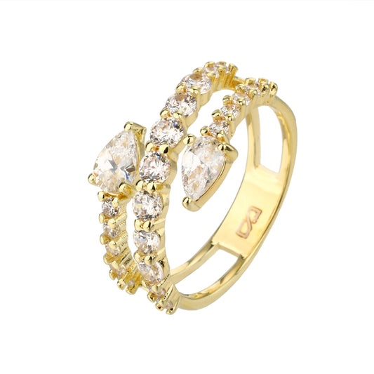 טבעת כסף חץ משובצת KSI6060-3