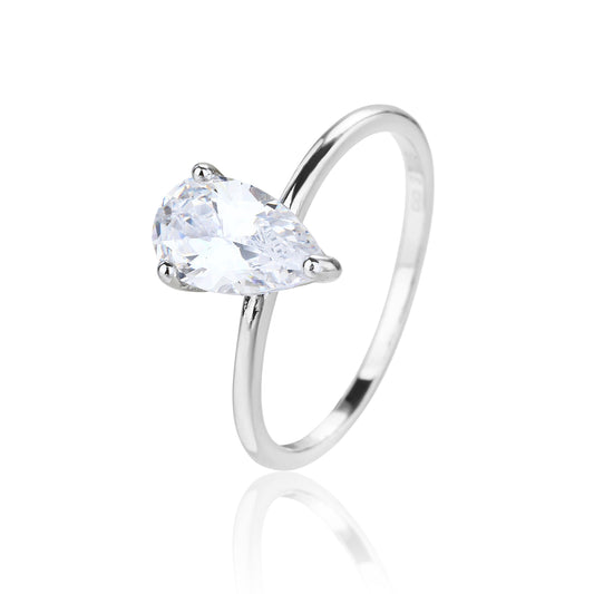 טבעת כסף אבן טיפה ZSI981-1